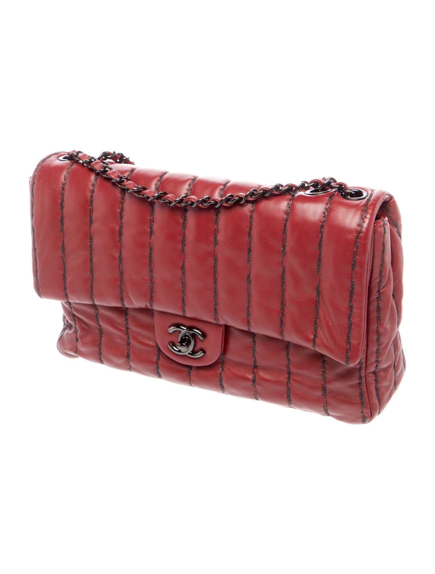 Chanel Jumbo Vertical Stitch Flap Bag